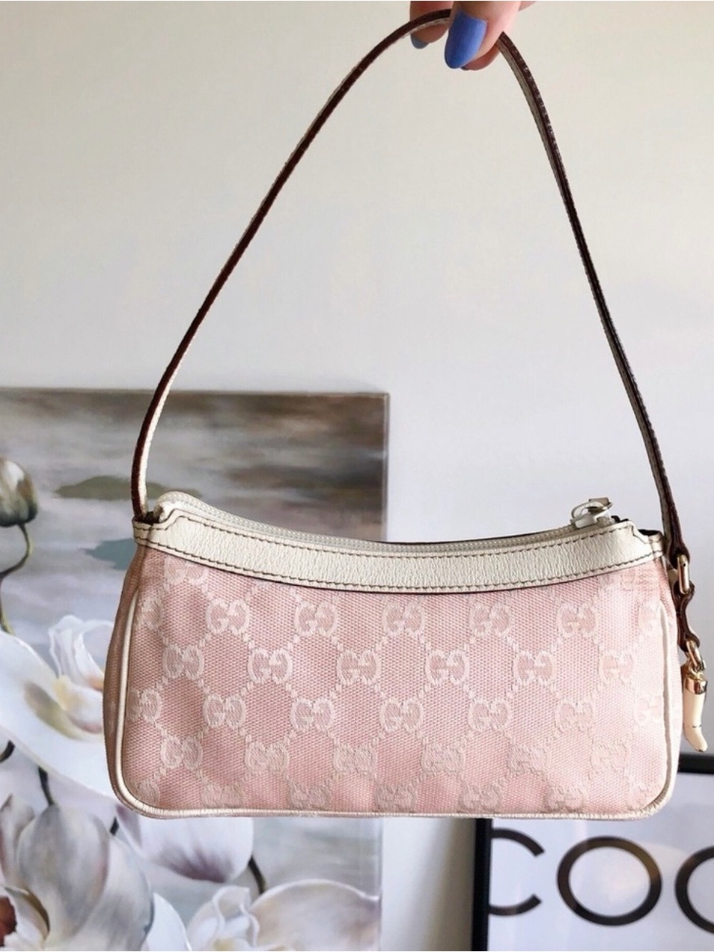 Gucci Light Pink Monogram Mini Shoulder Bag